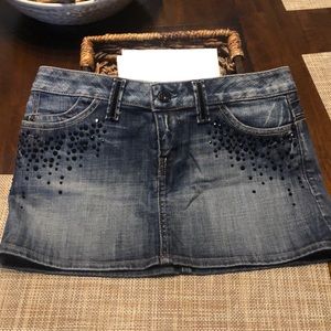 Guess Jean Skirt w/ Black Rhinestones size 24